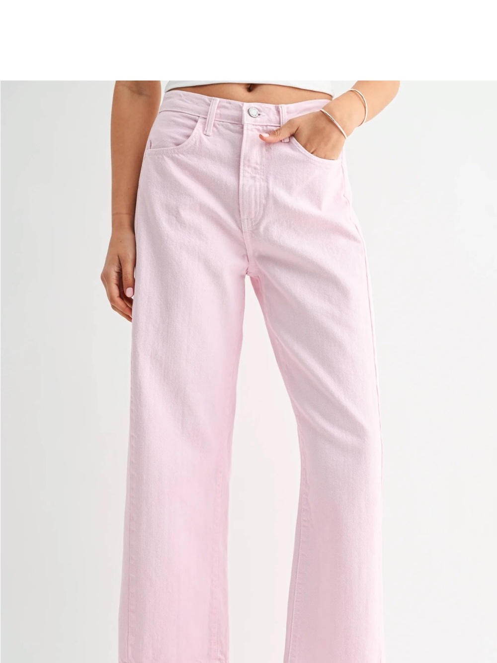 Just Black Pastel Pink Boot Cut Jeans